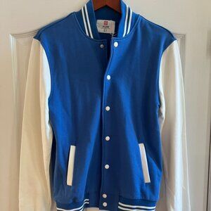 H2H Men's Bomber Jacket Royal Blue Cotton US Small EU 46 Casual Streetwear
